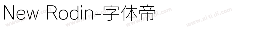 New Rodin字体转换